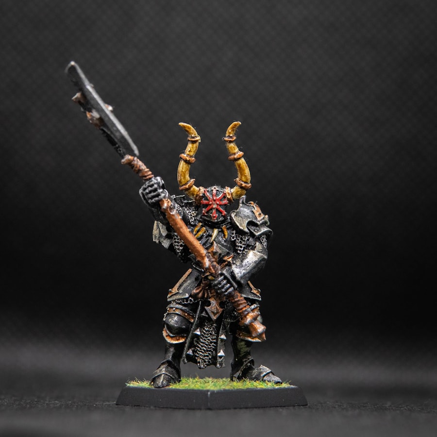 3D printed painted tabletop miniature